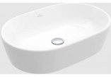 Architectura Washbasin countertop washbasin, 600 x 400 x 155 mm, Weiss Alpin CeramicPlus, z overflow