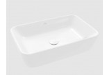 Architectura Washbasin countertop washbasin, 600 x 405 x 155 mm, Weiss Alpin, without overflow