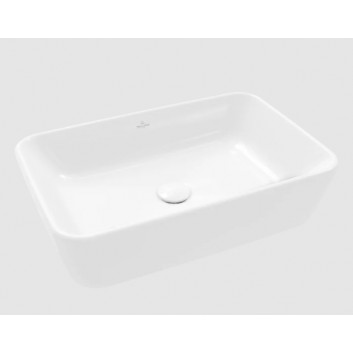 Architectura Washbasin countertop washbasin, 600 x 405 x 155 mm, Weiss Alpin, without overflow