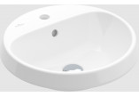 Architectura Washbasin countertop washbasin, 600 x 405 x 155 mm, Weiss Alpin CeramicPlus, without overflow