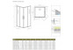 Part left cabins Radaway Essenza Pro PDD, 800x2000mm, glass transparent, profil chrome