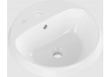Architectura Recessed washbasin, 450 x 450 x 170 mm, Weiss Alpin CeramicPlus, z overflow, Nieszlifowany