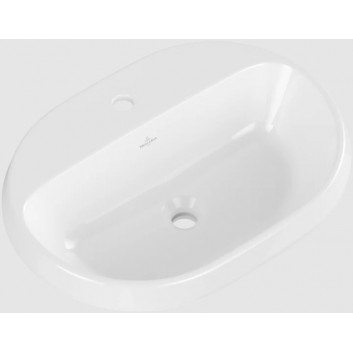 Architectura Recessed washbasin, 600 x 450 x 170 mm, Weiss Alpin, without overflow, Nieszlifowany
