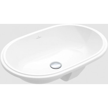 Architectura Under-countertop washbasin, 570 x 375 x 175 mm, Weiss Alpin, without overflow