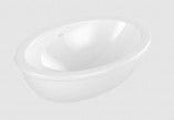 Loop & Friends Recessed washbasin, 660 x 470 x 220 mm, Weiss Alpin, z overflow, Nieszlifowany