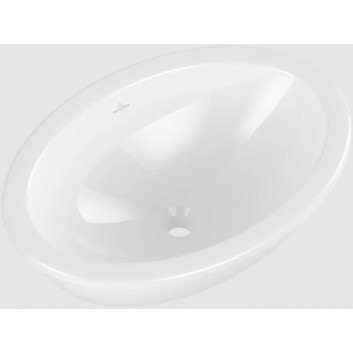 Loop & Friends Under-countertop washbasin, 560 x 380 x 220 mm, Weiss Alpin, without overflow