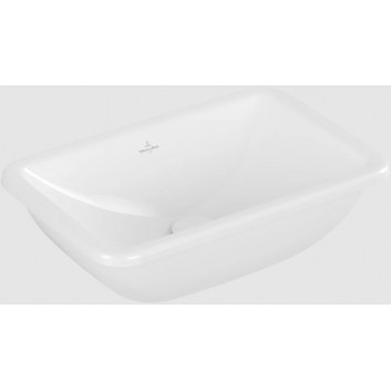 Loop & Friends Under-countertop washbasin, 450 x 280 x 185 mm, Weiss Alpin, without overflow