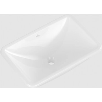Loop & Friends Under-countertop washbasin, 540 x 340 x 185 mm, Weiss Alpin, without overflow