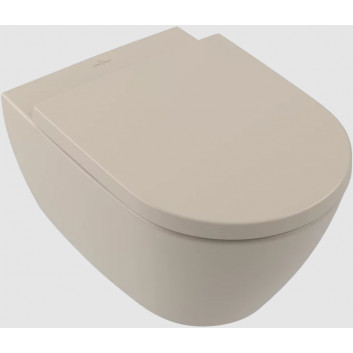 Bowl WC washdown model Villeroy & Boch/Subway 3.0 - do WC kompaktu bez kołnierza wewnętrznego, standing, wraz z TwistFlush, Weiss Alpin CeramicPlus