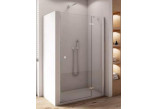 Door SanSwiss PUR2, two-piece for recess installation do 1250 mm, height 2000 mm, chrome, glass transparent