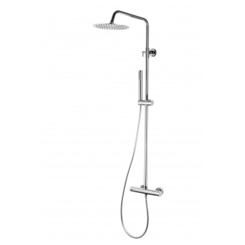 Shower złota shower column Corsan Lugo round overhead shower with mixer termostatyczną and swivel spout wannową