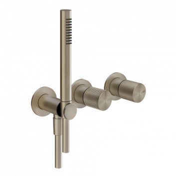 Shower mixer wall mounted Gessi - Ciepły brushed bronze PVD