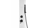 Panel prysznicowy Corsan Alto white z black wykończeniem oświetleniem LED i wylewką