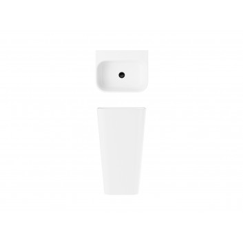 Standing washbasin acrylic Corsan Olia white