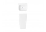 Standing washbasin acrylic Corsan Olia white with siphon and cap chromed
