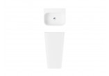 Standing washbasin acrylic Corsan Olia white with siphon and cap chromed