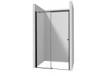 Door shower Deante Kerria Plus 100 cm, sliding, glass transparent with coating Active Cover, profil black