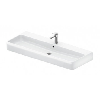 Washbasin polished 120x47cm, Duravit Qatego - White shiny