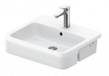 Washbasin stawiana, 60x40cm, Duravit Qatego - White shiny (HyG) 