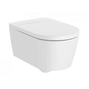 Bowl WC wall-hung ROCA Rimless Round - White mat