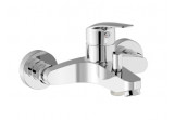 Mixer single lever wall mounted bath i shower TRES BASE PLUS - Chrome