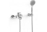 Mixer single lever wall mounted bath i shower TRES BASE PLUS - Chrome 