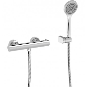 Wall-mounted thermostatic mixer shower TRES BASE PLUS - Chrome