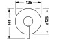 Single lever shower mixer wall mounted, Duravit Circle - Shiny chromee