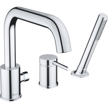 Single lever Bath tap wall mounted, Duravit Circle - Shiny chromee