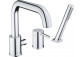 Single lever Bath tap wall mounted, Duravit Circle - Shiny chromee