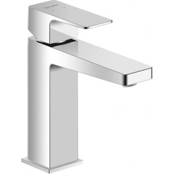 Single lever washbasin faucet S MinusFlow, Duravit Manhattan - Shiny chromee