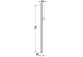 Shower rail 900mm Duravit - Stainless steel szczotkowana