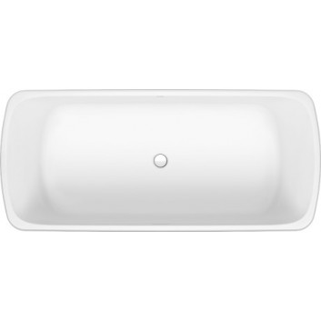 Bathtub with hydromassage 180x80cm, Duravit Qatego, Air-System - White Mat