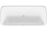 Bathtub with hydromassage 180x80cm, Duravit Qatego, Air-System - White Mat