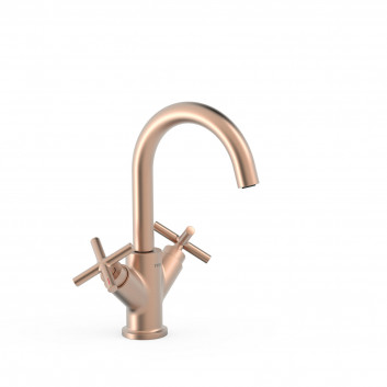 Mixer two-handle basin, TRES MONTBLANC - 24-K Gold Matowe