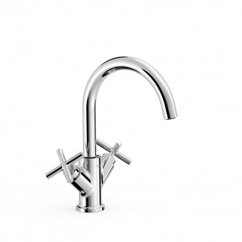 Mixer two-handle basin, TRES MONTBLANC - 24-K Matowe różowe gold