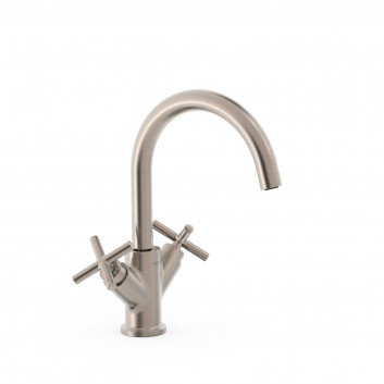  Mixer two-handle tall basin, TRES MONTBLANC - Czerń Matt