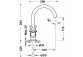  Mixer two-handle tall basin, TRES MONTBLANC - Steel