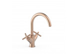  Mixer two-handle tall basin, TRES MONTBLANC - 24-K Gold Matowe