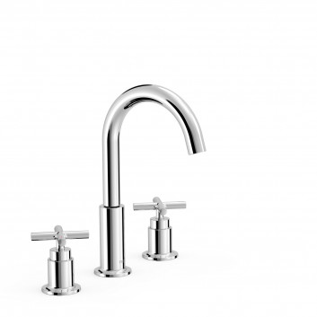 Mixer two-handle XXL basin, TRES MONTBLANC - 24-K Matowe różowe gold 