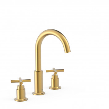 Mixer two-handle standing basin, TRES MONTBLANC - Steel 