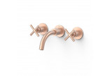 Mixer two-handle concealed basin, TRES MONTBLANC - 24-K Gold Matowe