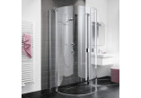Quadrant shower enclosure KERMI RAYA, 100x100x200cm, przejrzysta, KermiClean, silver profil