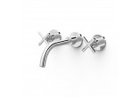 Mixer two-handle concealed basin, TRES MONTBLANC - 24-K Matowe różowe gold 