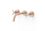 Mixer two-handle concealed basin, TRES MONTBLANC - 24-K Gold Matowe