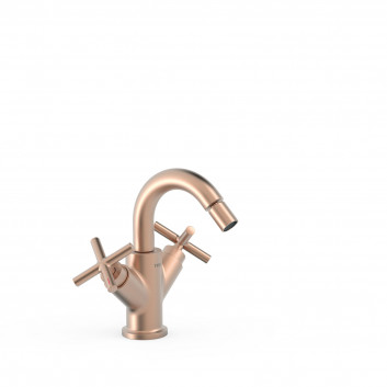 Mixer two-handle for bidet, TRES MONTBLANC - 24-K Gold Matowe
