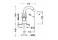 Mixer two-handle for bidet, TRES MONTBLANC - 24-K Gold Matowe