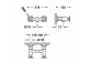 Mixer two-handle for bidet, TRES MONTBLANC - 24-K Matowe różowe gold