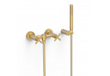 Mixer two-handle wall mounted shower, TRES MONTBLANC - Steel
