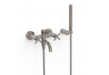 Mixer two-handle wall mounted bath i shower, TRES MONTBLANC - Czerń Matt 